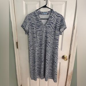 J. McLaughlin Catalina Zebra Print Dress Largw